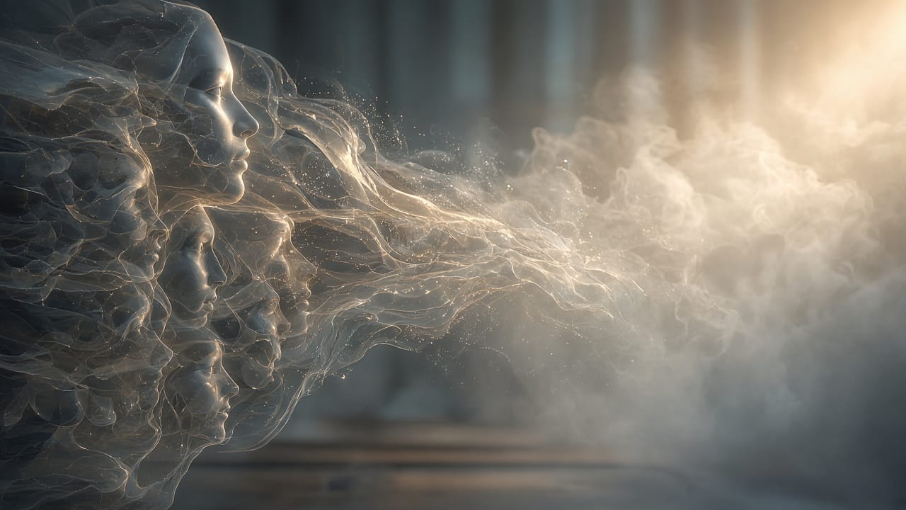 abstract conversation memory compressing into fog
