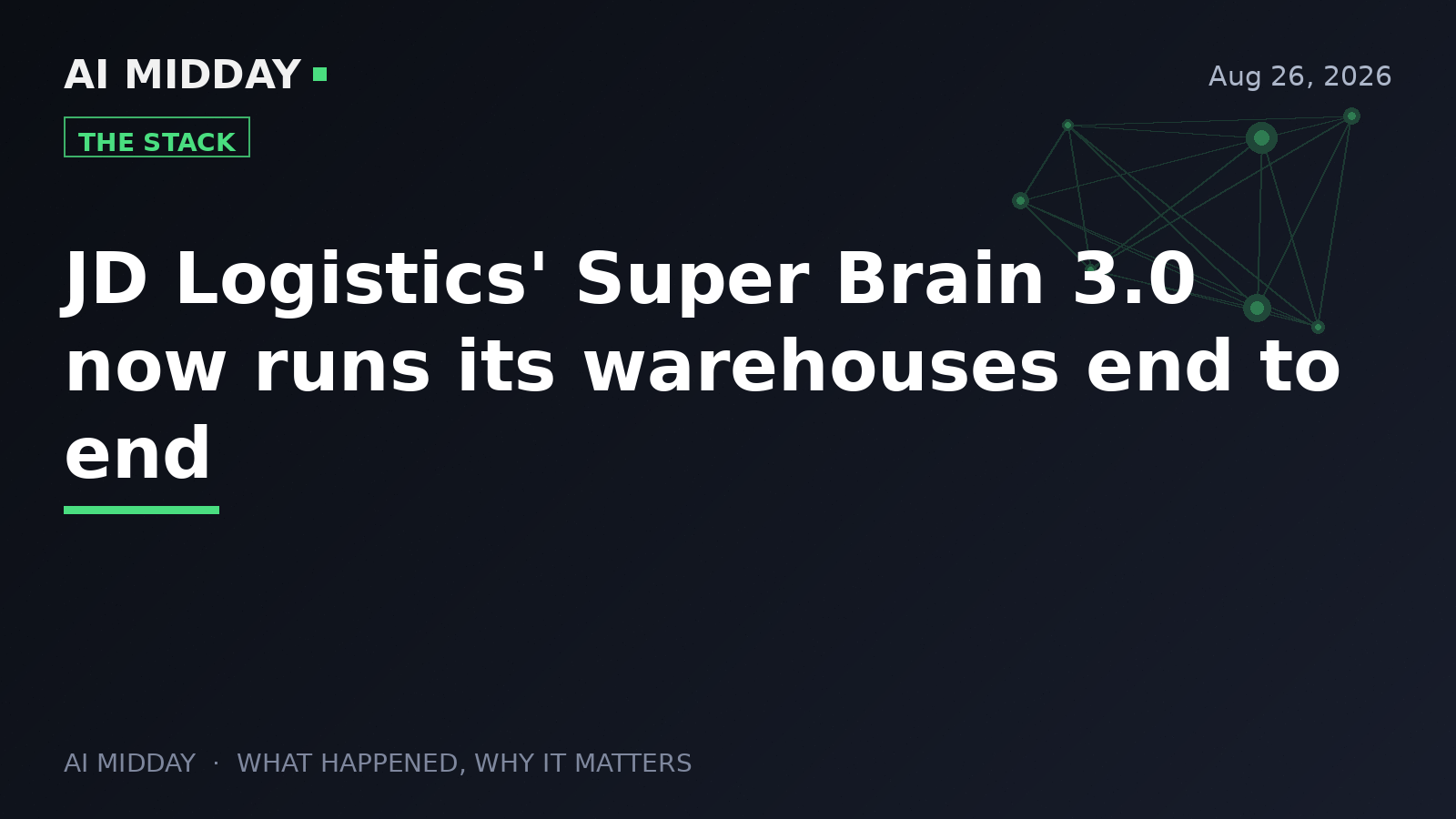 JD Logistics' Super Brain 3.0 now runs its warehouses end to end