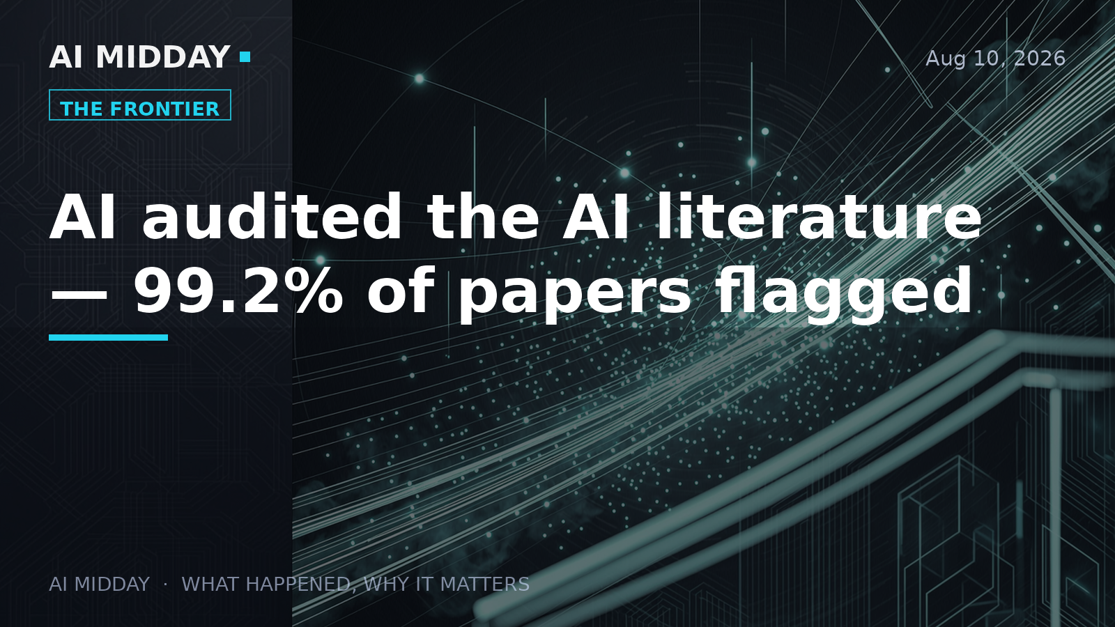 AI audited the AI literature — 99.2% of papers flagged