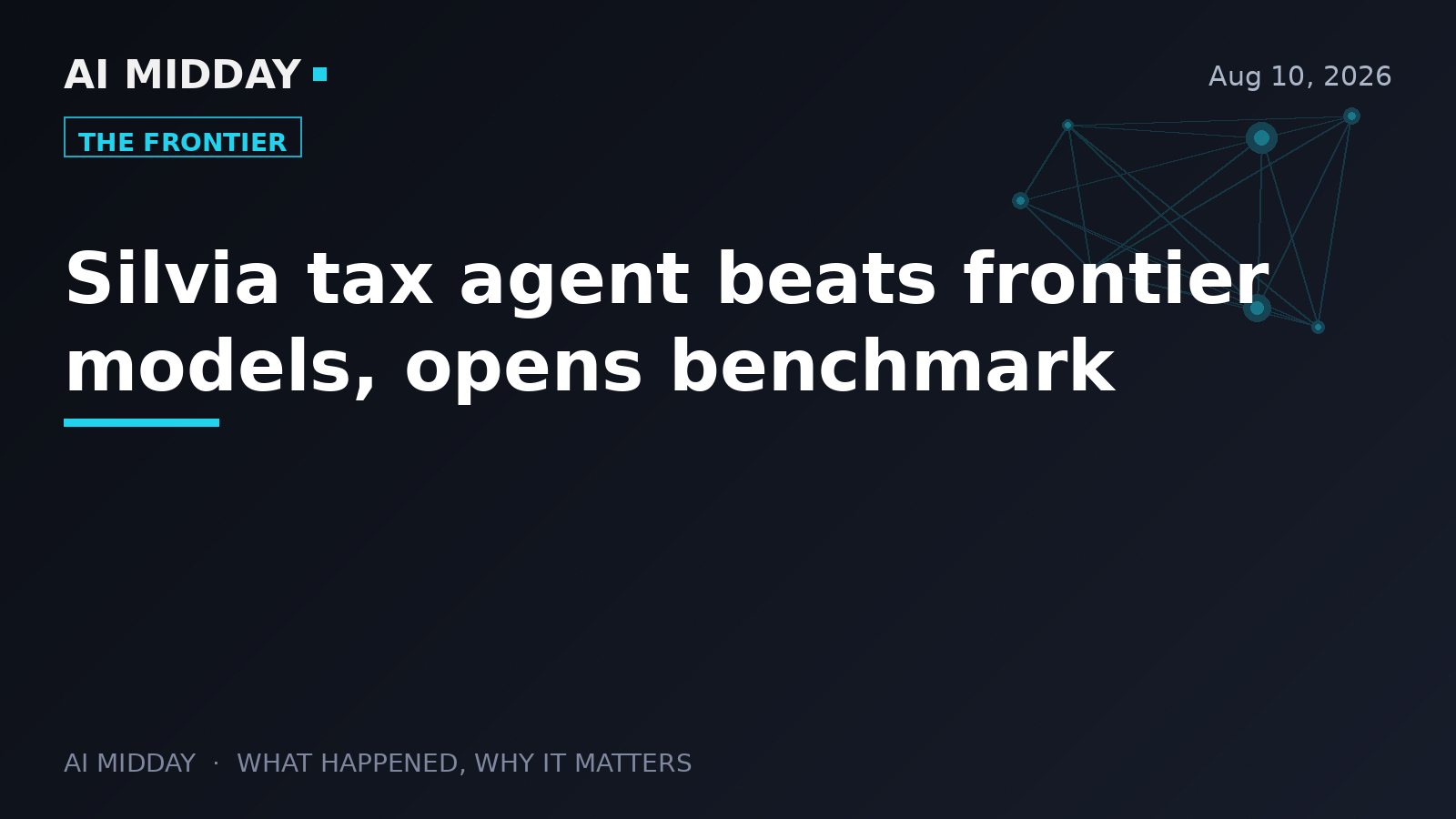 Silvia tax agent beats frontier models, opens benchmark