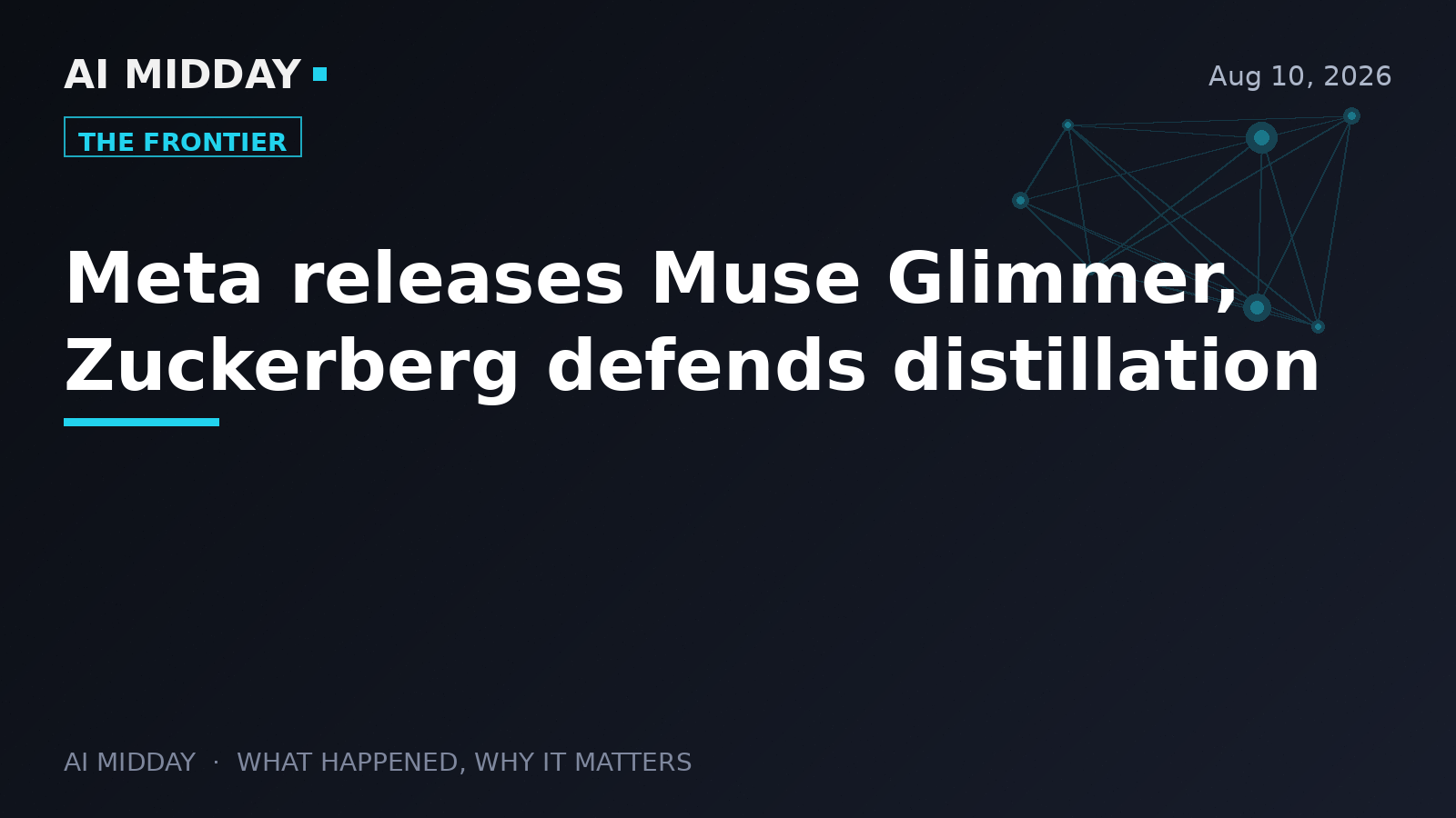 Meta releases Muse Glimmer, Zuckerberg defends distillation