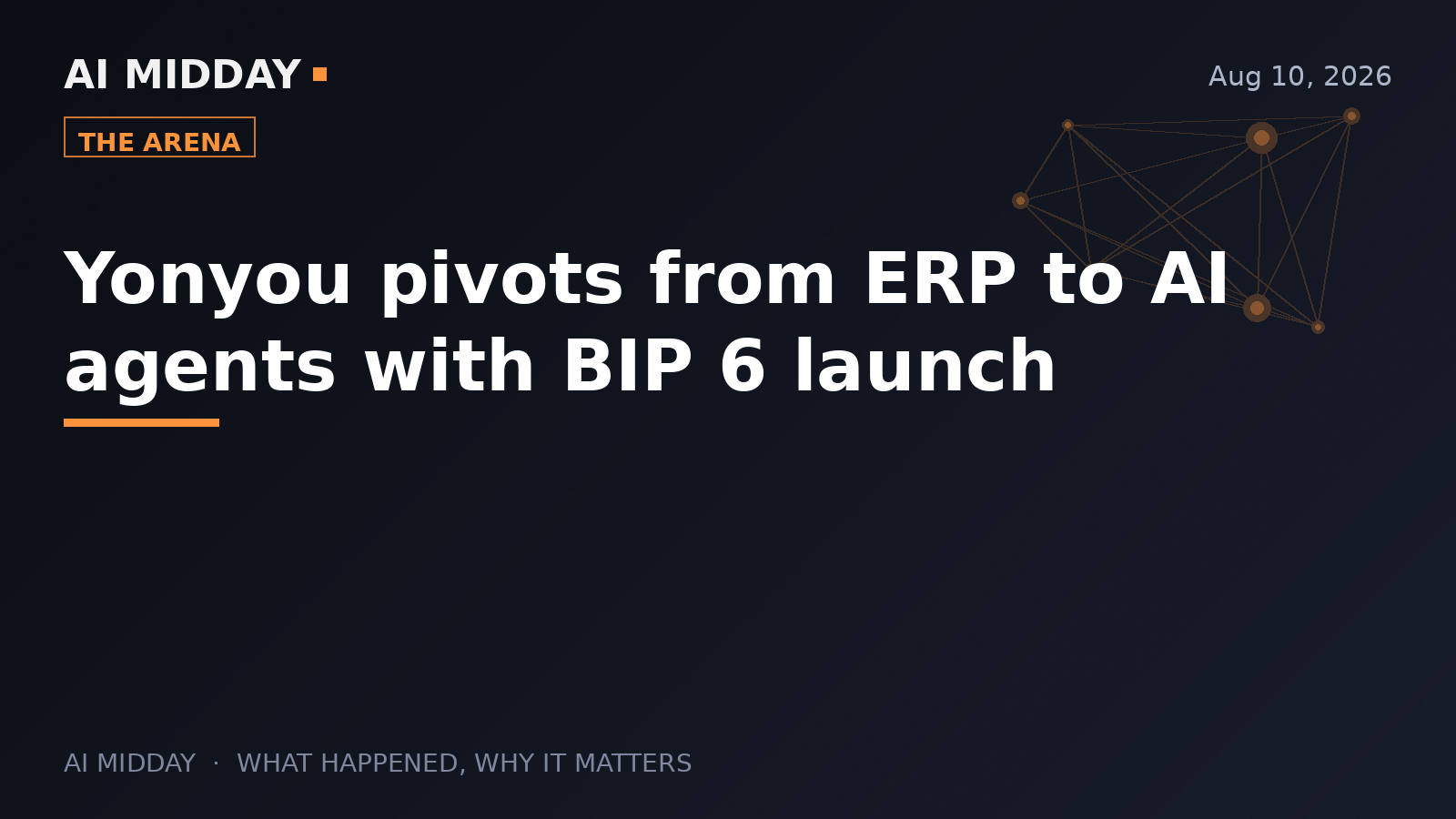 Yonyou pivots from ERP to AI agents with BIP 6 launch
