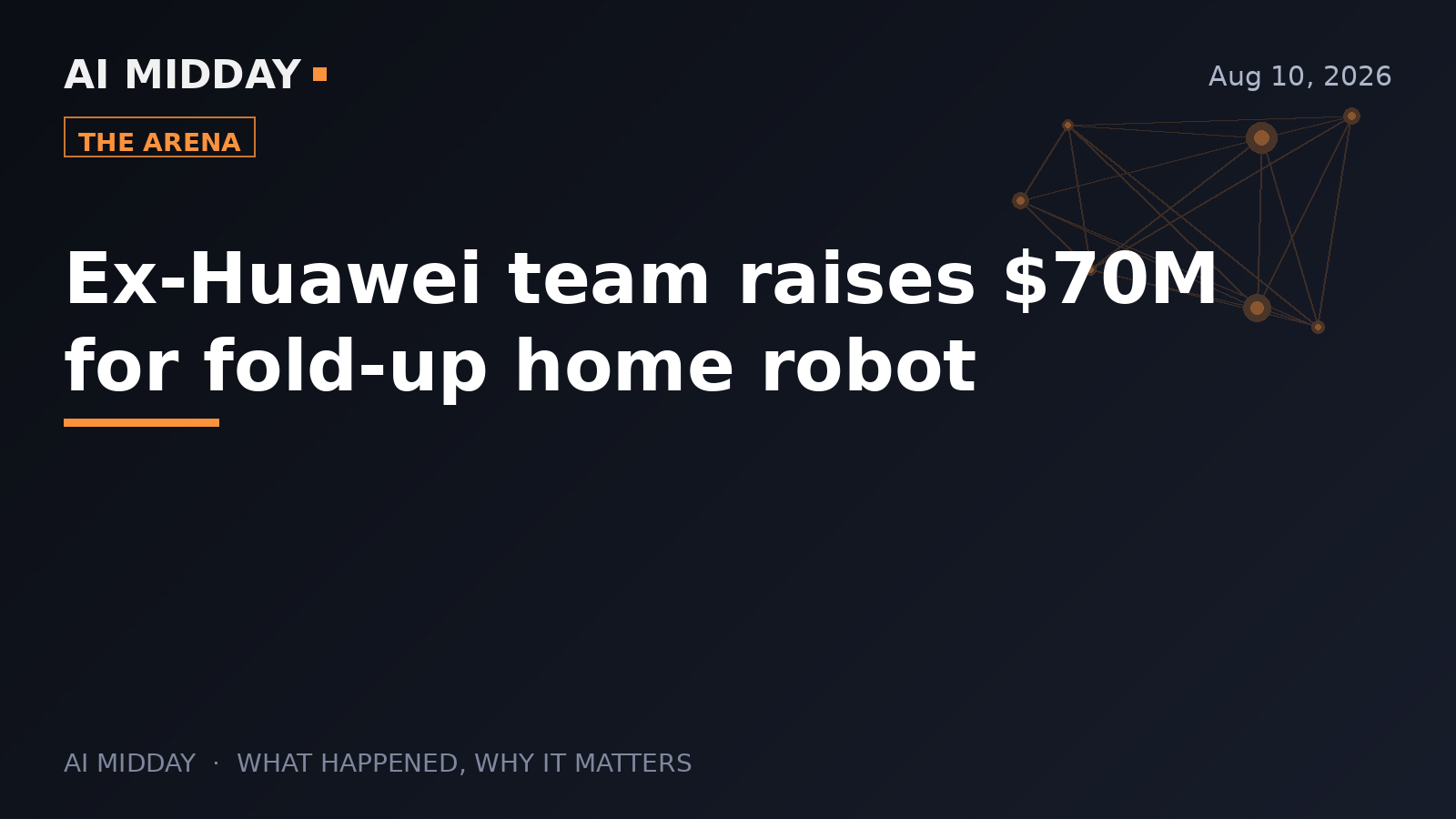 Ex-Huawei team raises $70M for fold-up home robot