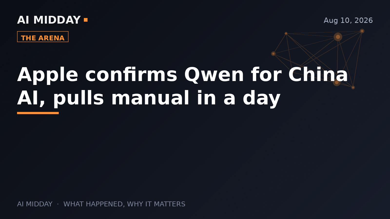 Apple confirms Qwen for China AI, pulls manual in a day