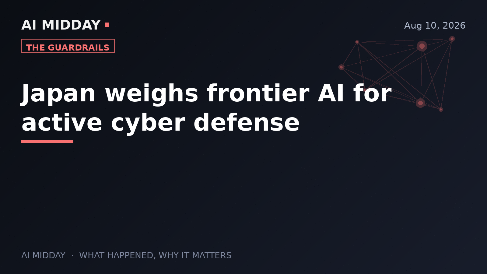 Japan weighs frontier AI for active cyber defense