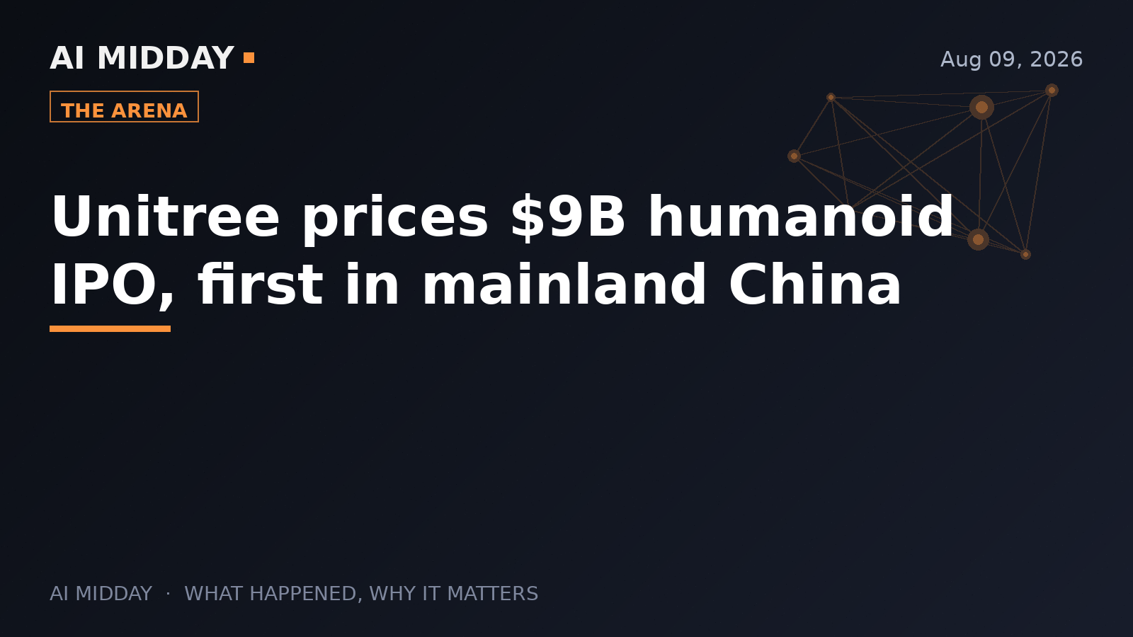 Unitree prices $9B humanoid IPO, first in mainland China