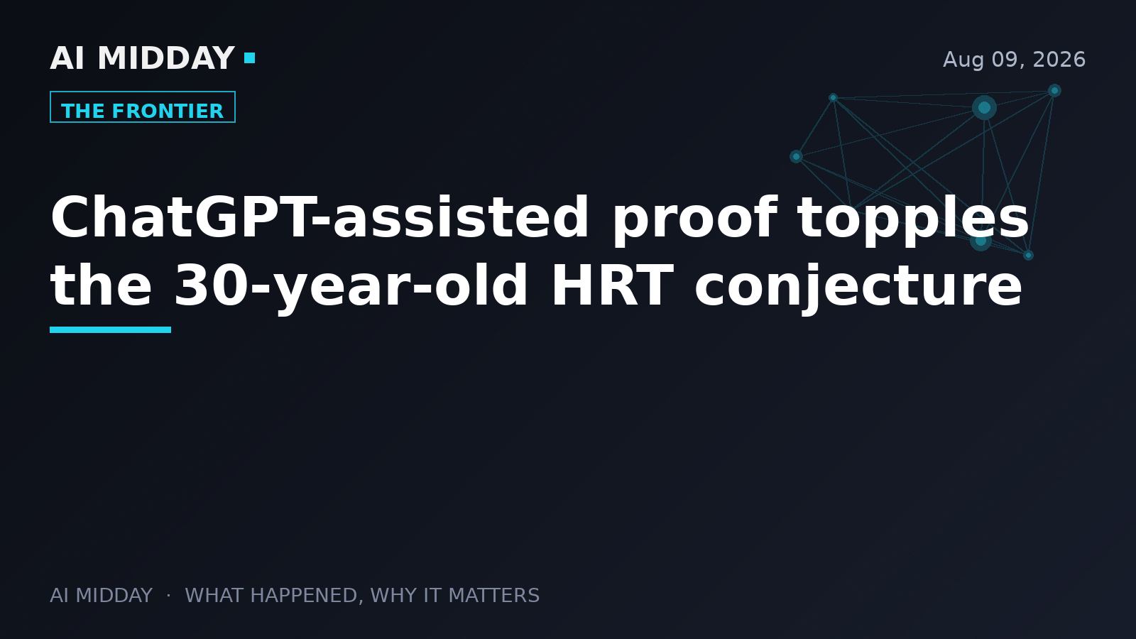 ChatGPT-assisted proof topples the 30-year-old HRT conjecture