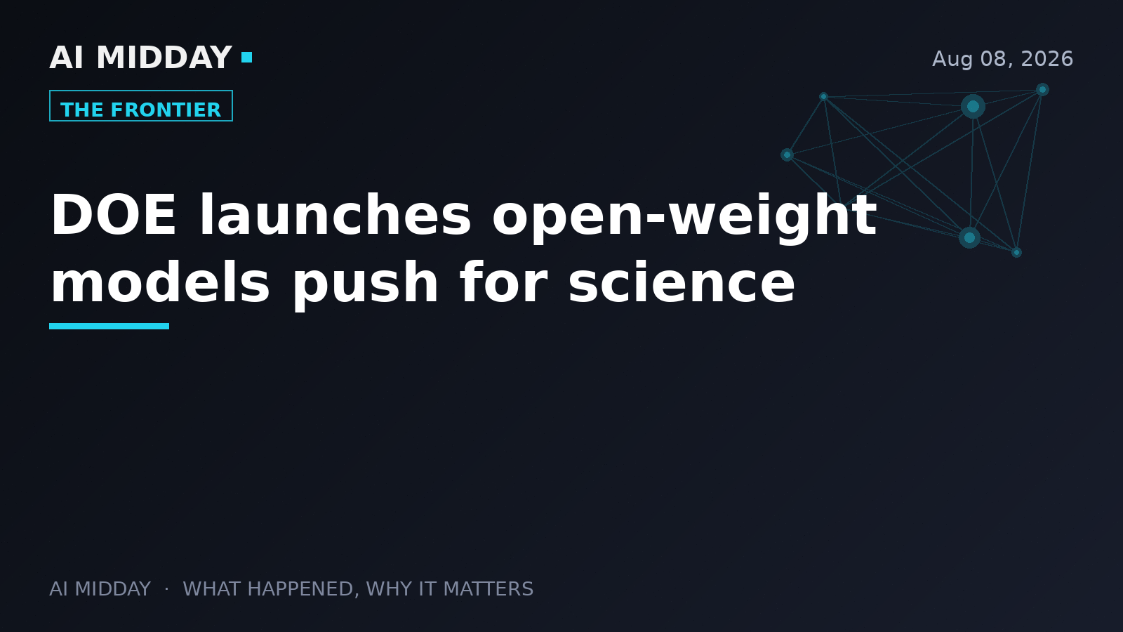 DOE launches open-weight models push for science