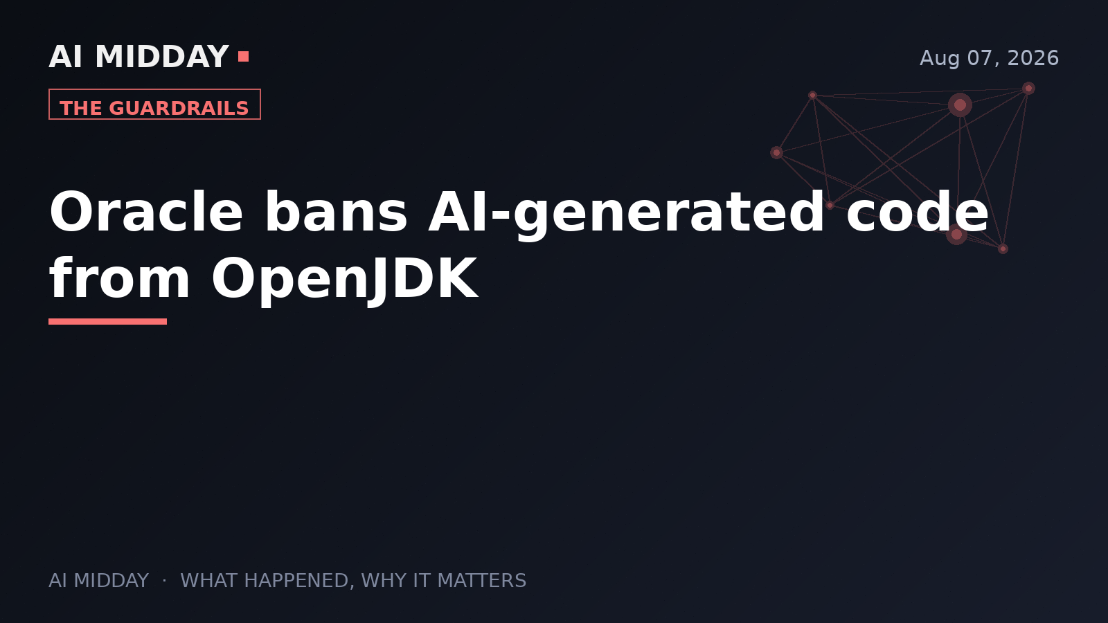 Oracle bans AI-generated code from OpenJDK