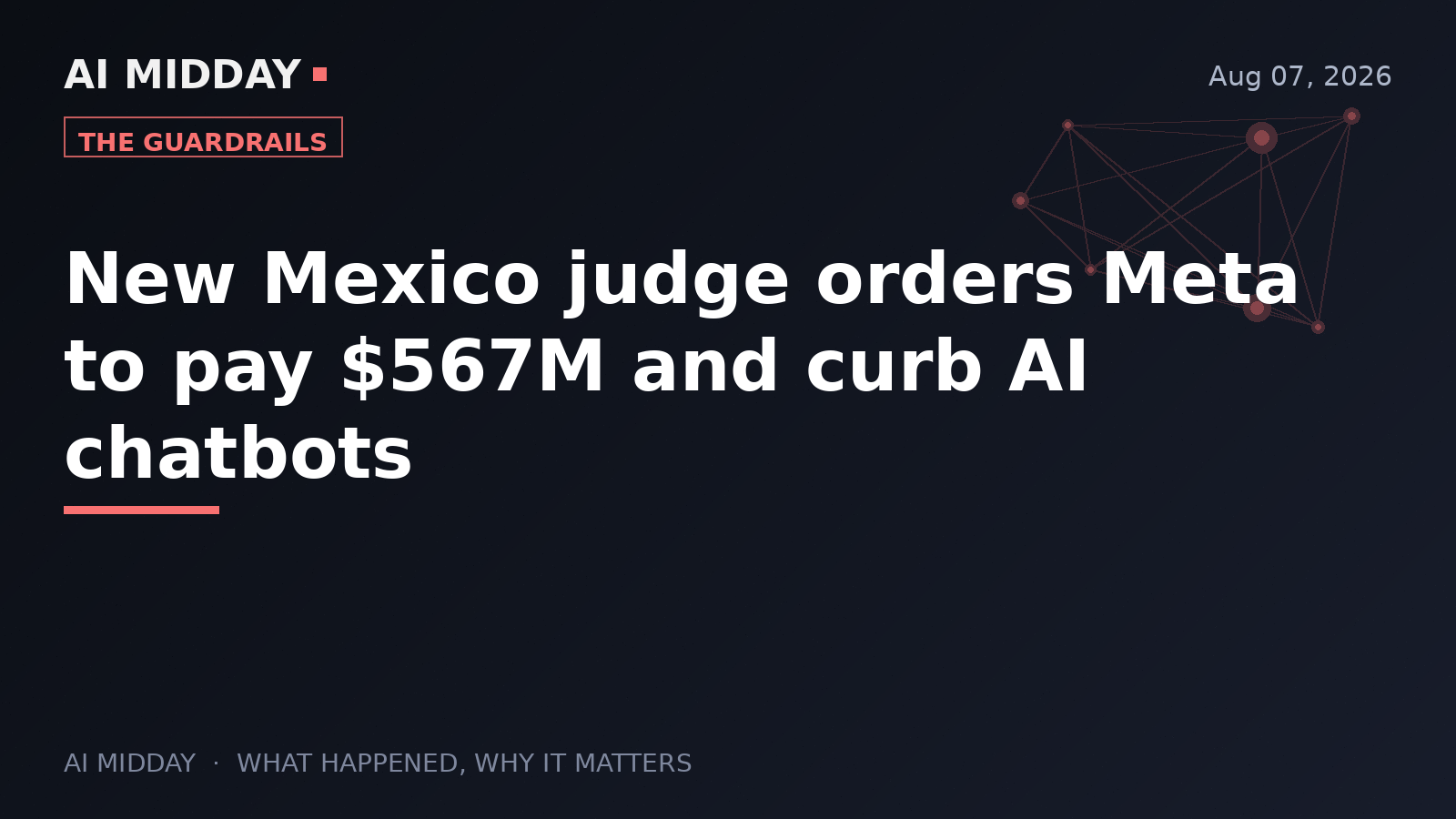 New Mexico judge orders Meta to pay $567M and curb AI chatbots