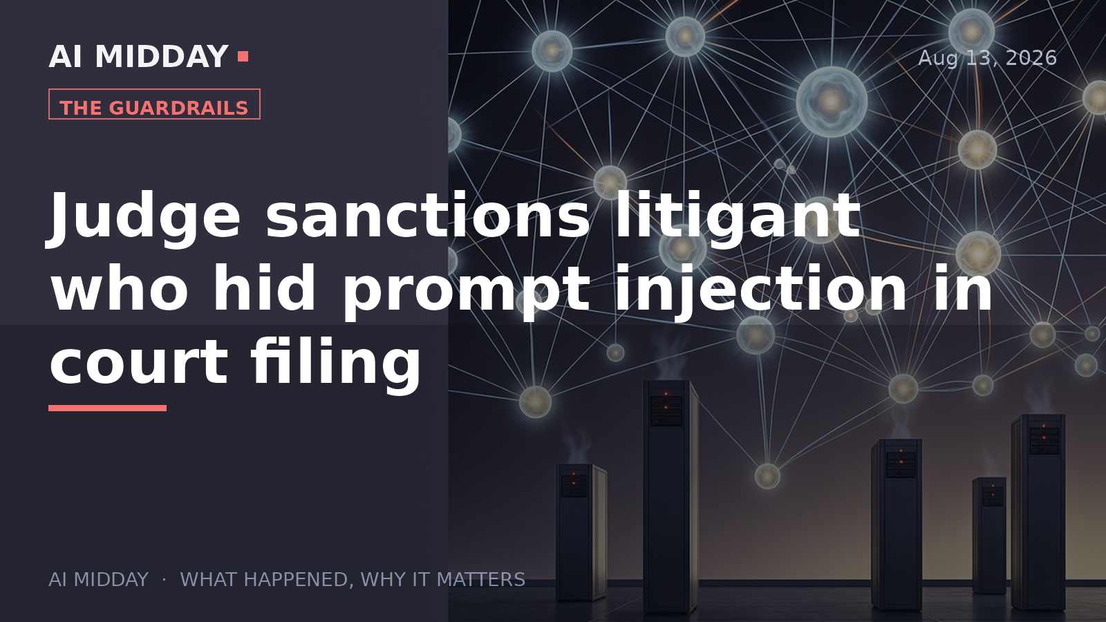 Judge sanctions litigant who hid prompt injection in court filing