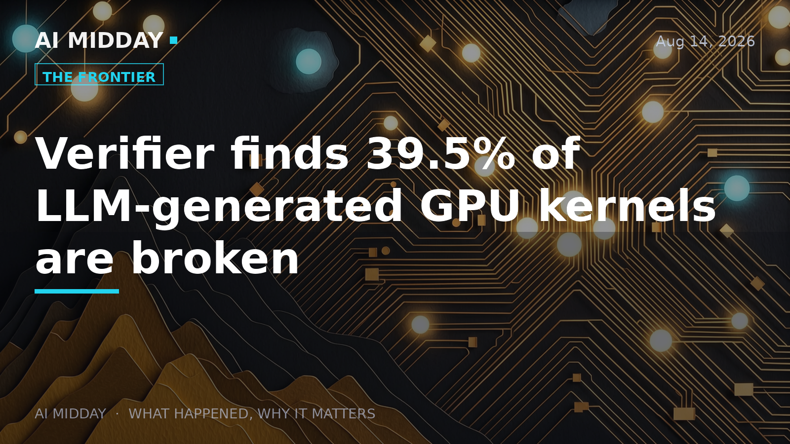 Verifier finds 39.5% of LLM-generated GPU kernels are broken