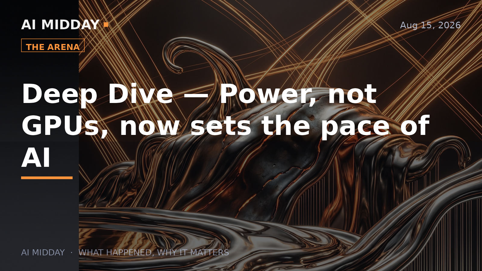 Deep Dive — Power, not GPUs, now sets the pace of AI