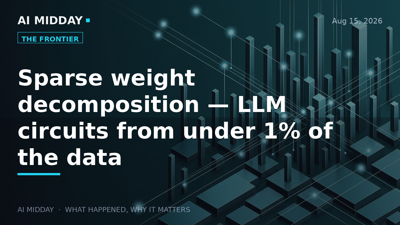 Sparse weight decomposition — LLM circuits from under 1% of the data