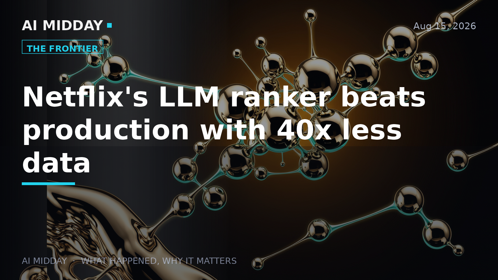 Netflix's LLM ranker beats production with 40x less data