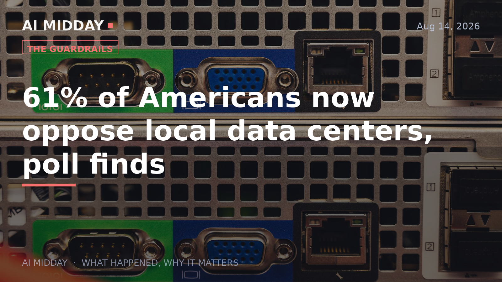 61% of Americans now oppose local data centers, poll finds