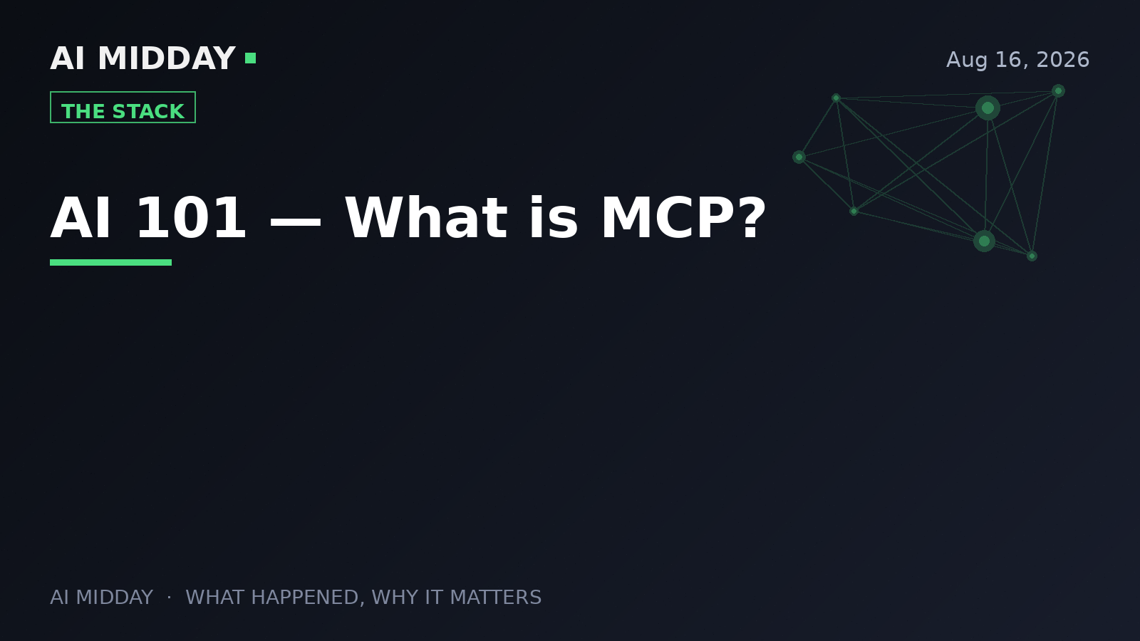 AI 101 — What is MCP?