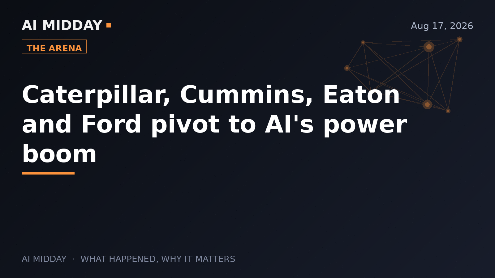 Caterpillar, Cummins, Eaton and Ford pivot to AI's power boom