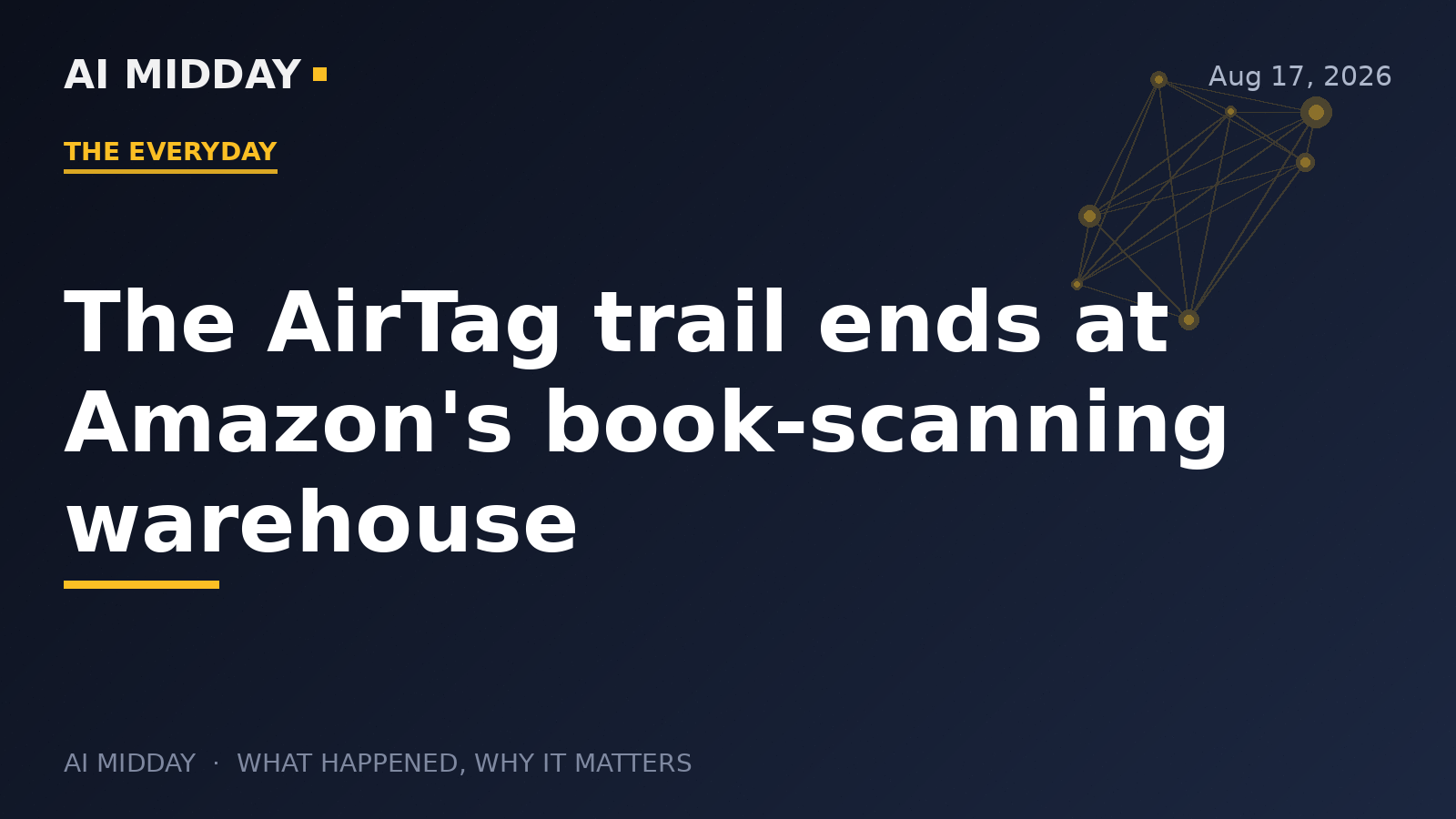 The AirTag trail ends at Amazon's book-scanning warehouse