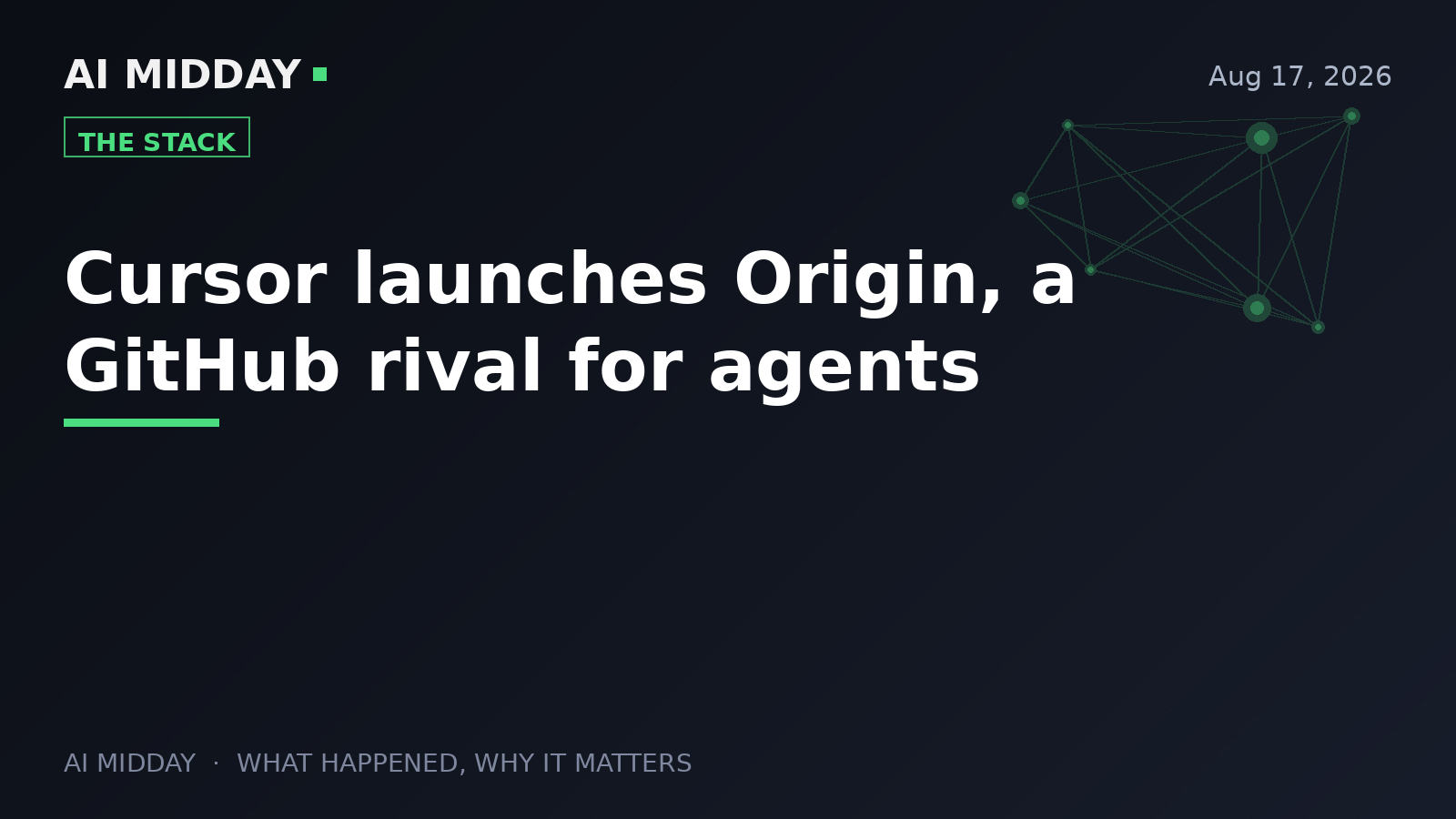 Cursor launches Origin, a GitHub rival for agents