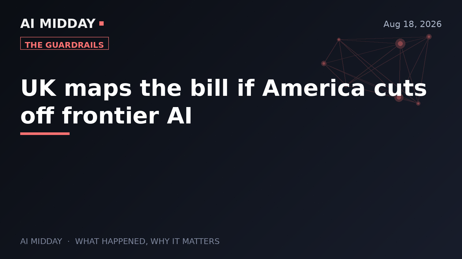 UK maps the bill if America cuts off frontier AI