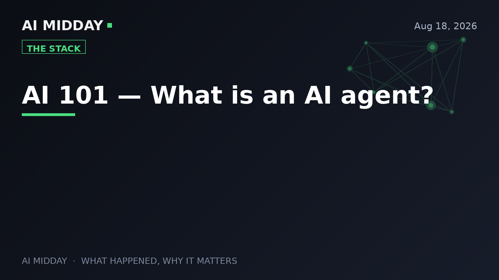 AI 101 — What is an AI agent?