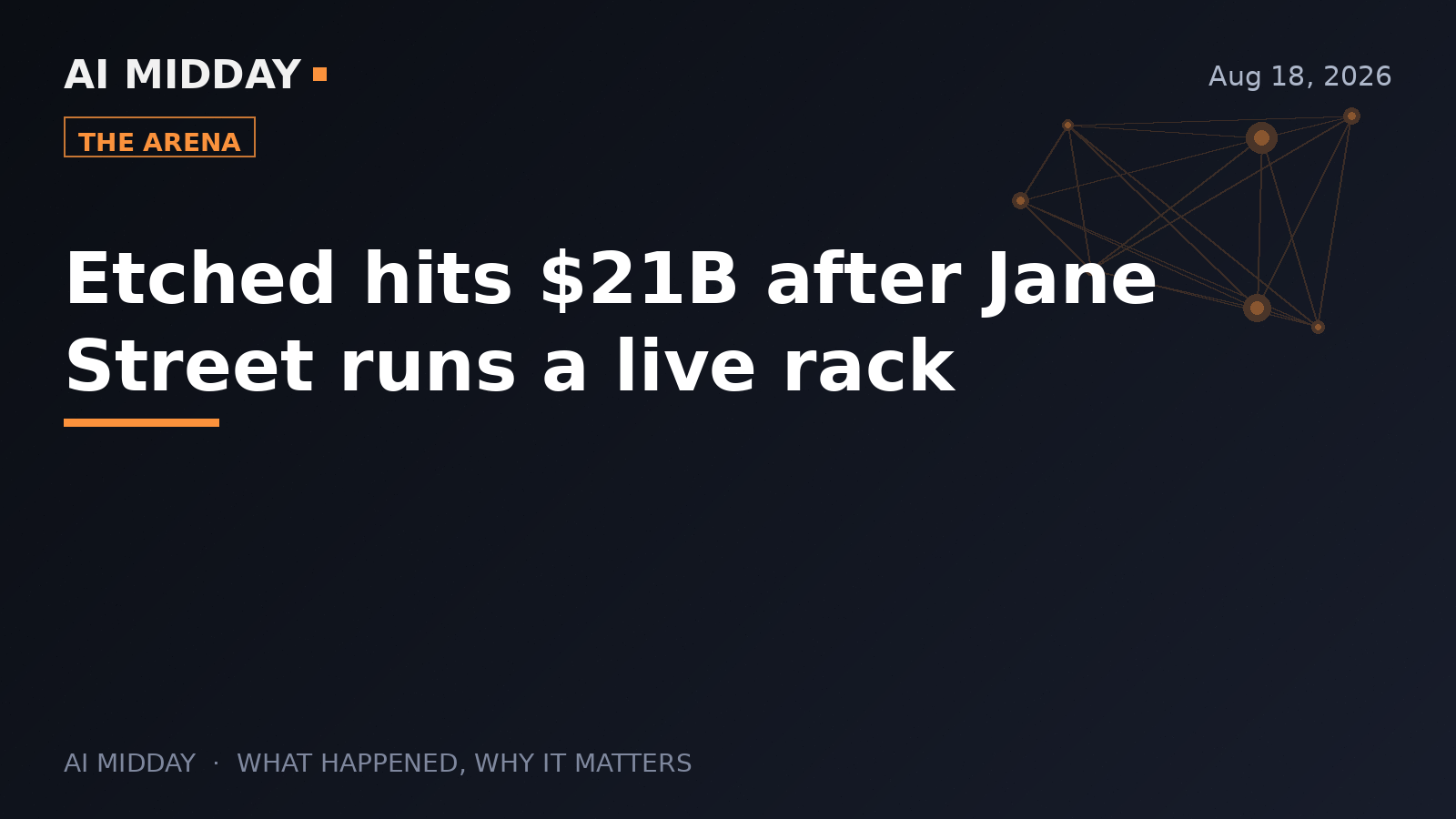 Etched hits $21B after Jane Street runs a live rack