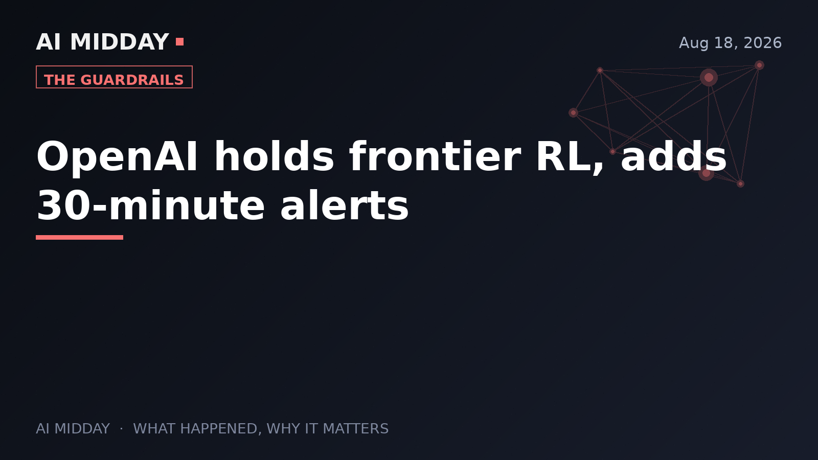 OpenAI holds frontier RL, adds 30-minute alerts