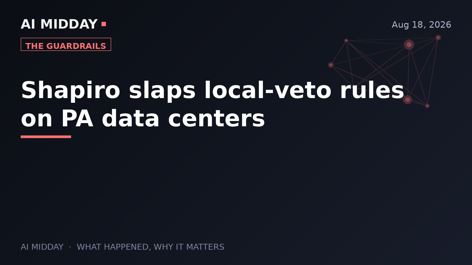 Shapiro slaps local-veto rules on PA data centers