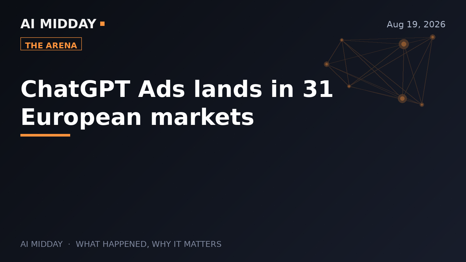 ChatGPT Ads lands in 31 European markets