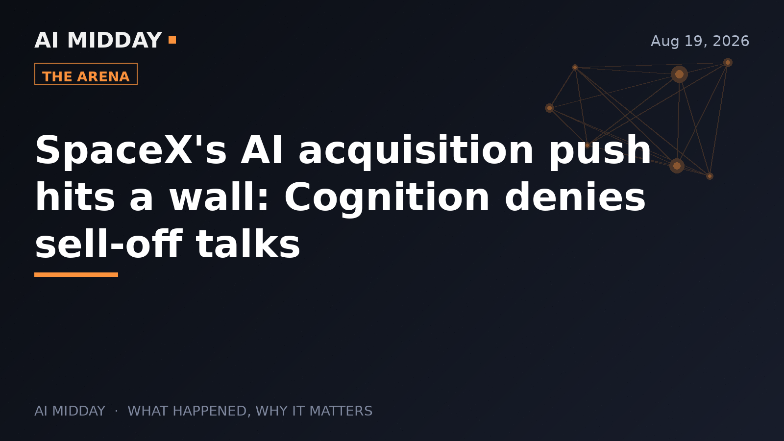 SpaceX's AI acquisition push hits a wall: Cognition denies sell-off talks