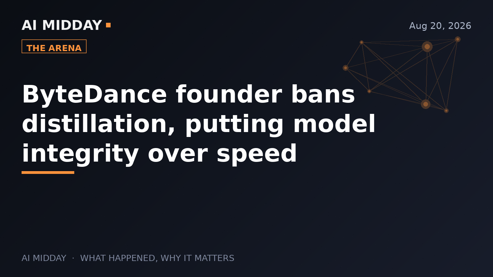ByteDance founder bans distillation, putting model integrity over speed