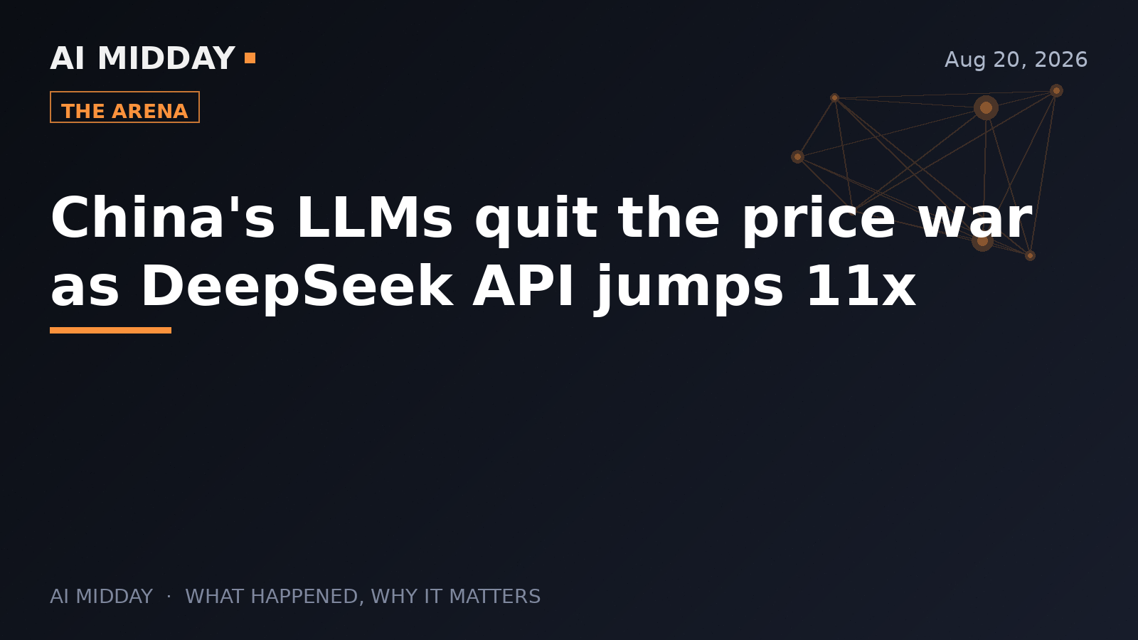 China's LLMs quit the price war as DeepSeek API jumps 11x