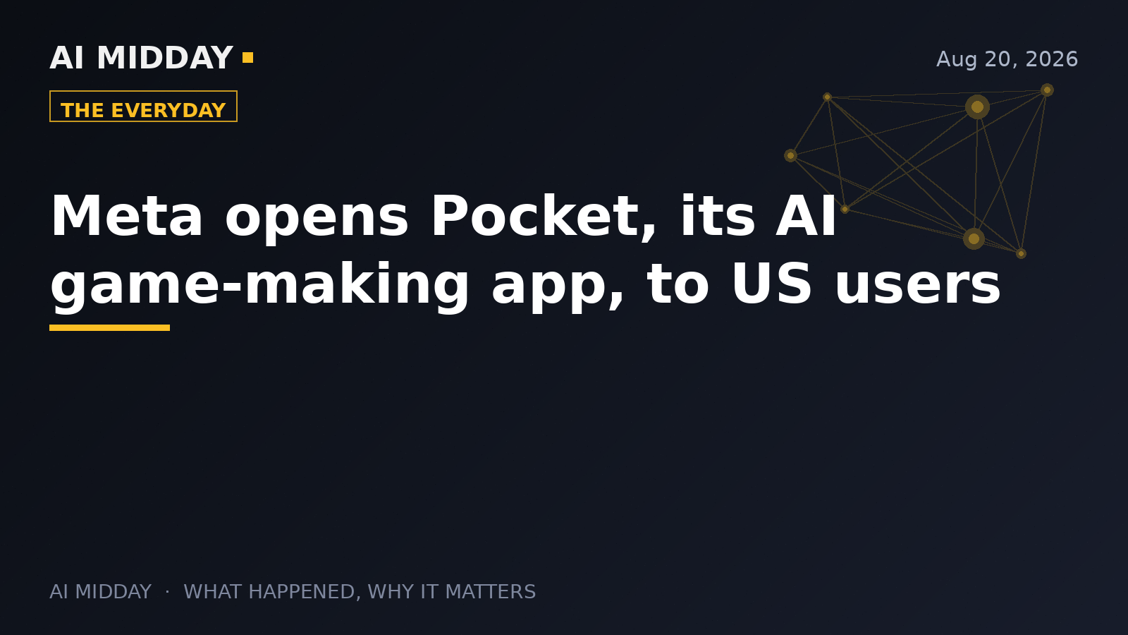 Meta opens Pocket, its AI game-making app, to US users