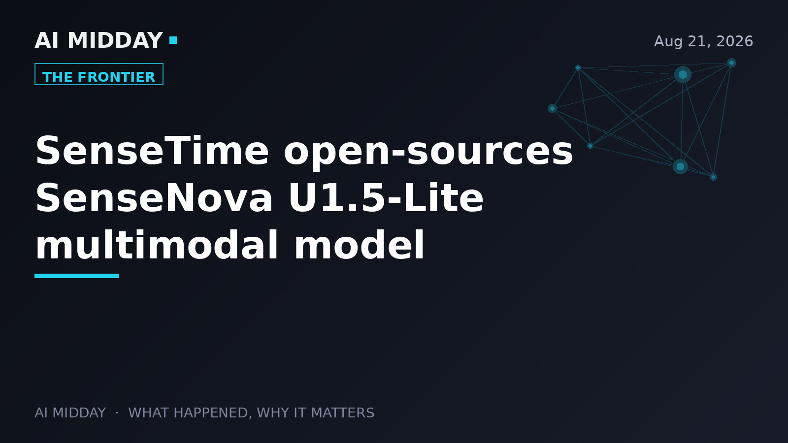 SenseTime open-sources SenseNova U1.5-Lite multimodal model