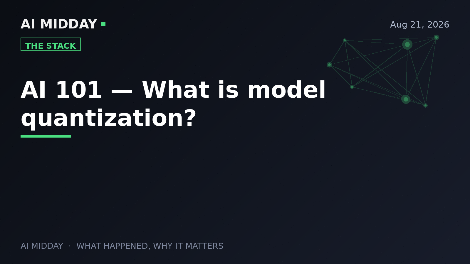 AI 101 — What is model quantization?