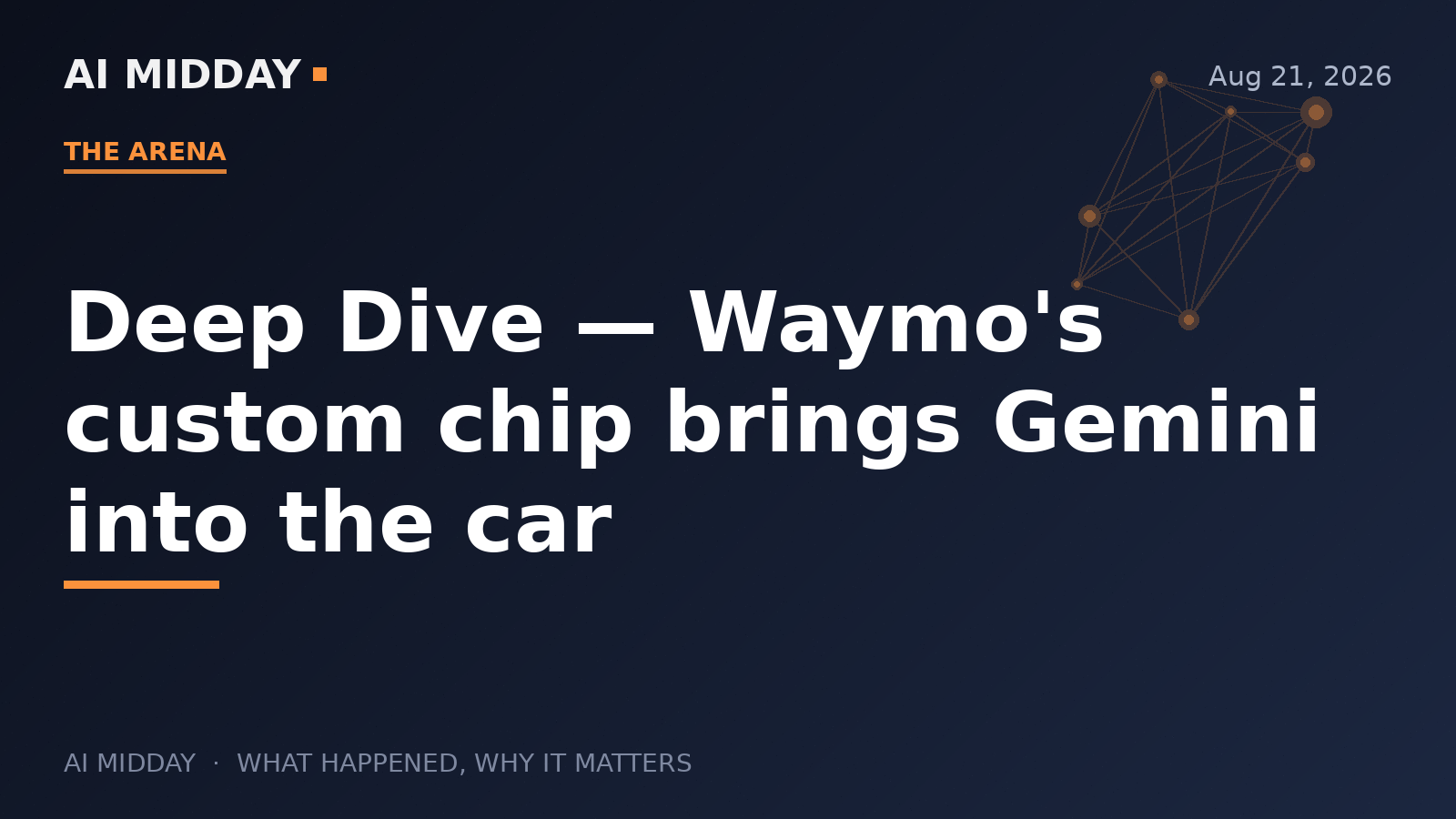 Deep Dive — Waymo's custom chip brings Gemini into the car