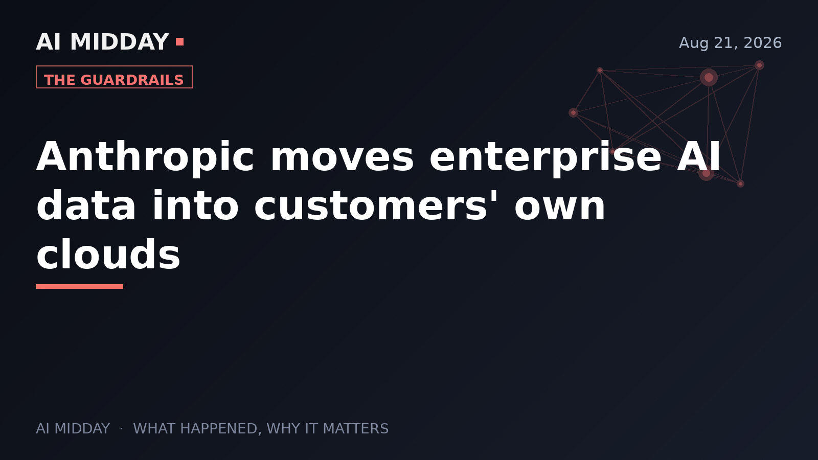 Anthropic moves enterprise AI data into customers' own clouds