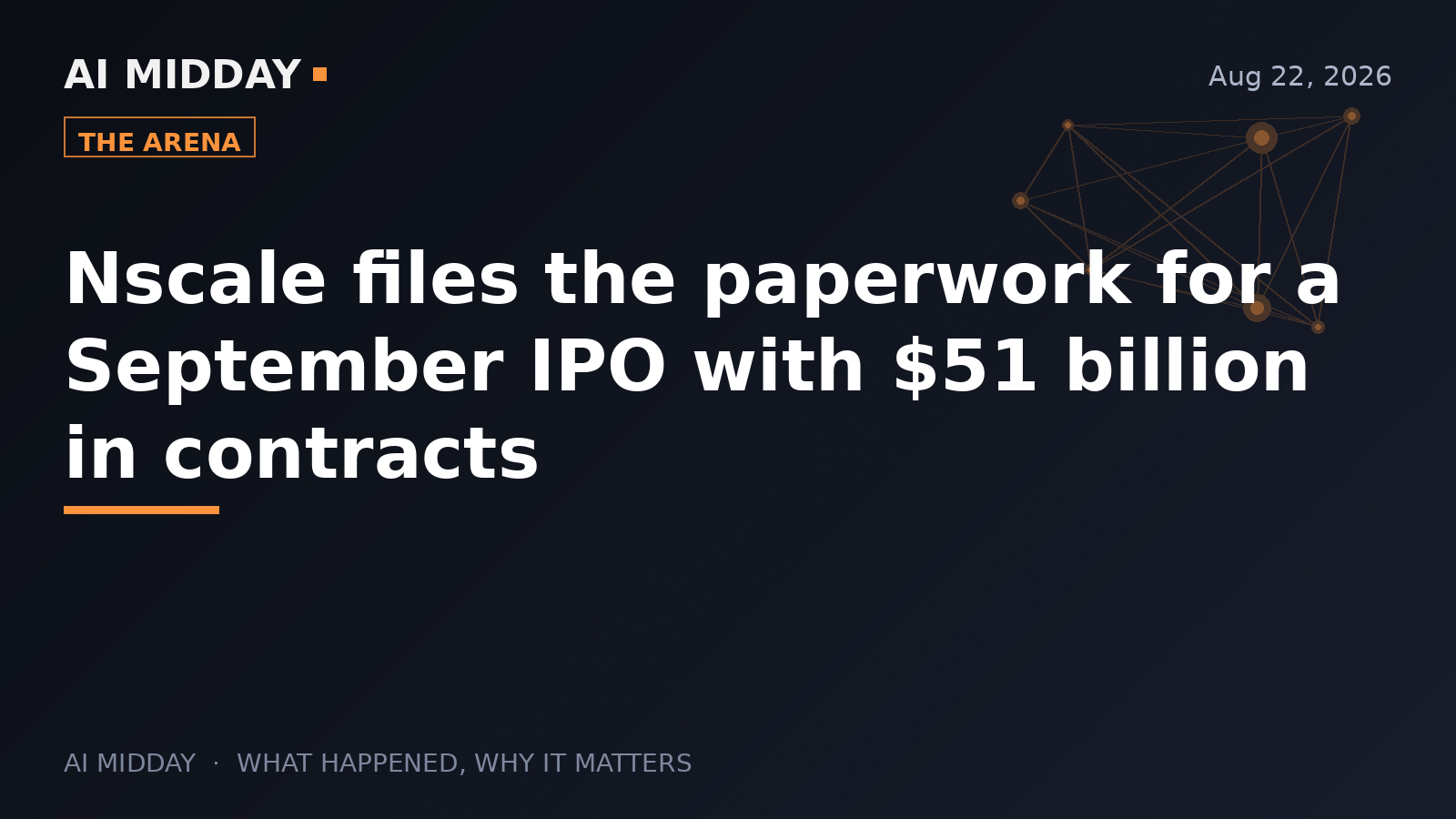 Nscale files the paperwork for a September IPO with $51 billion in contracts