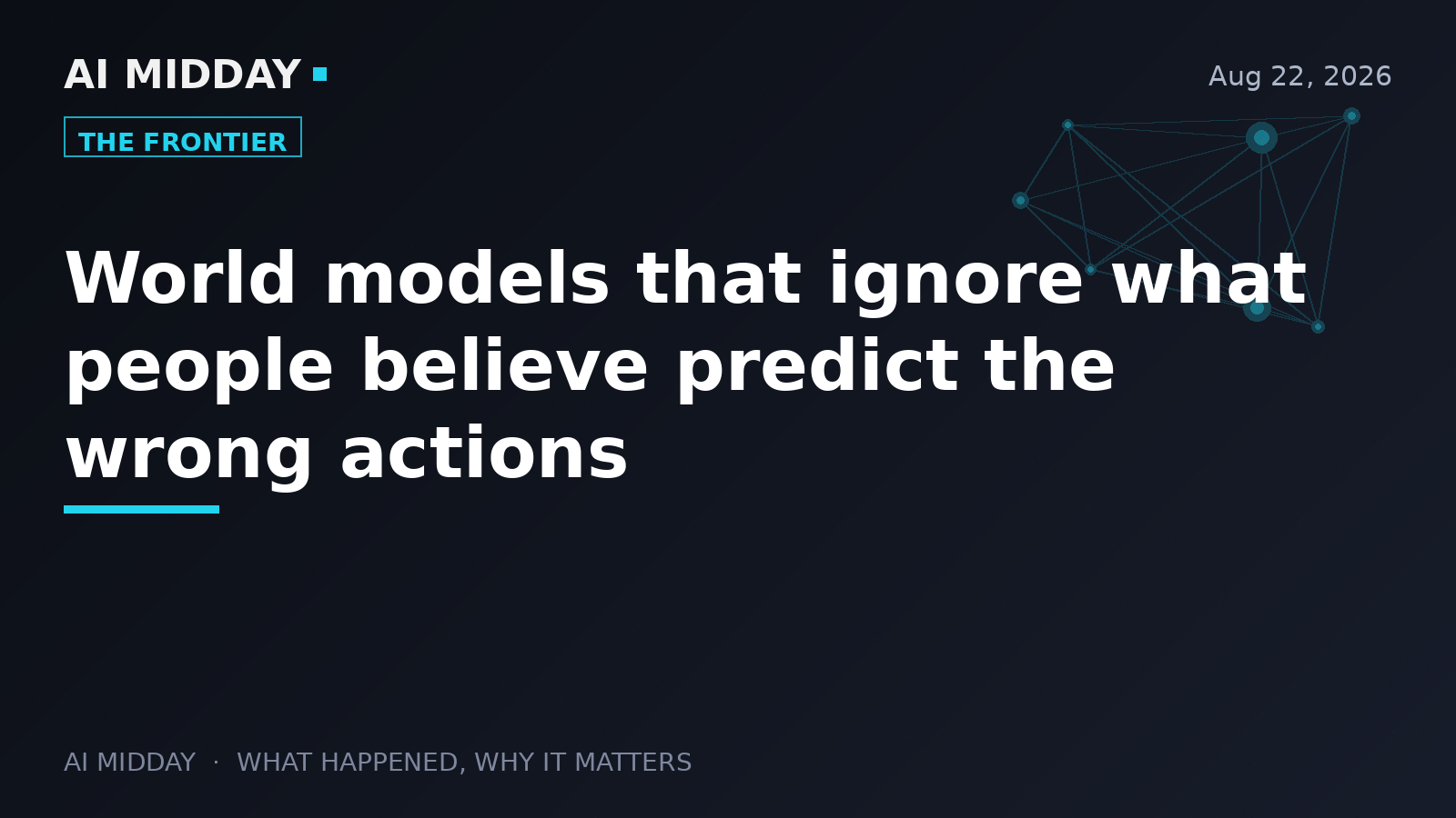 World models that ignore what people believe predict the wrong actions