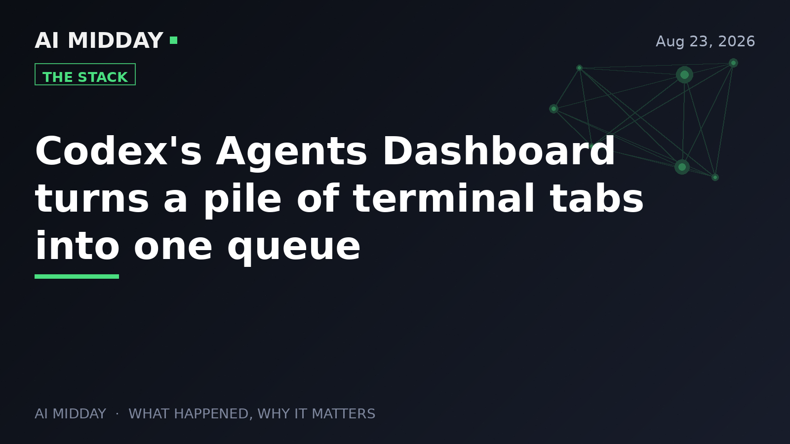 Codex's Agents Dashboard turns a pile of terminal tabs into one queue
