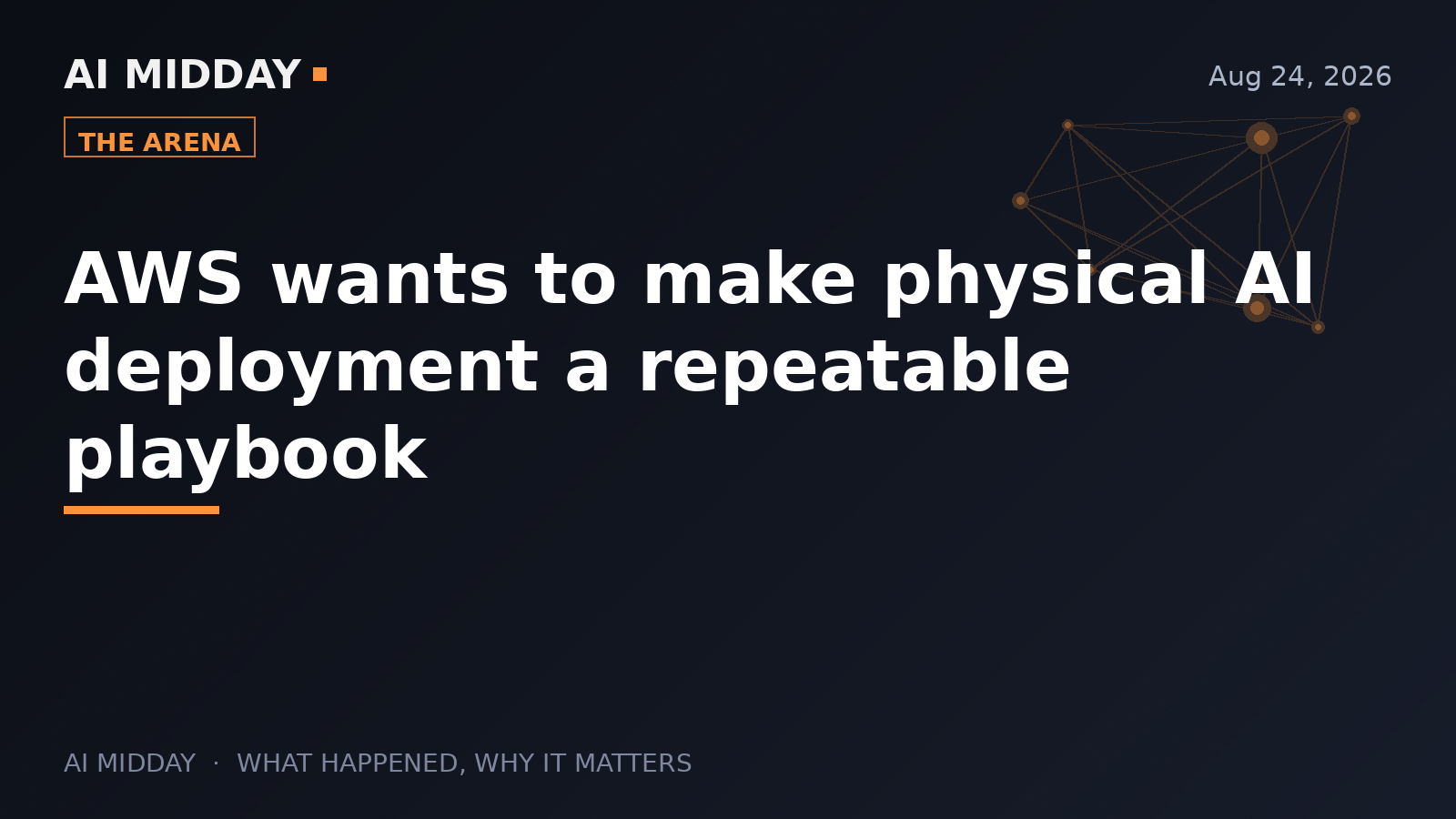 AWS wants to make physical AI deployment a repeatable playbook