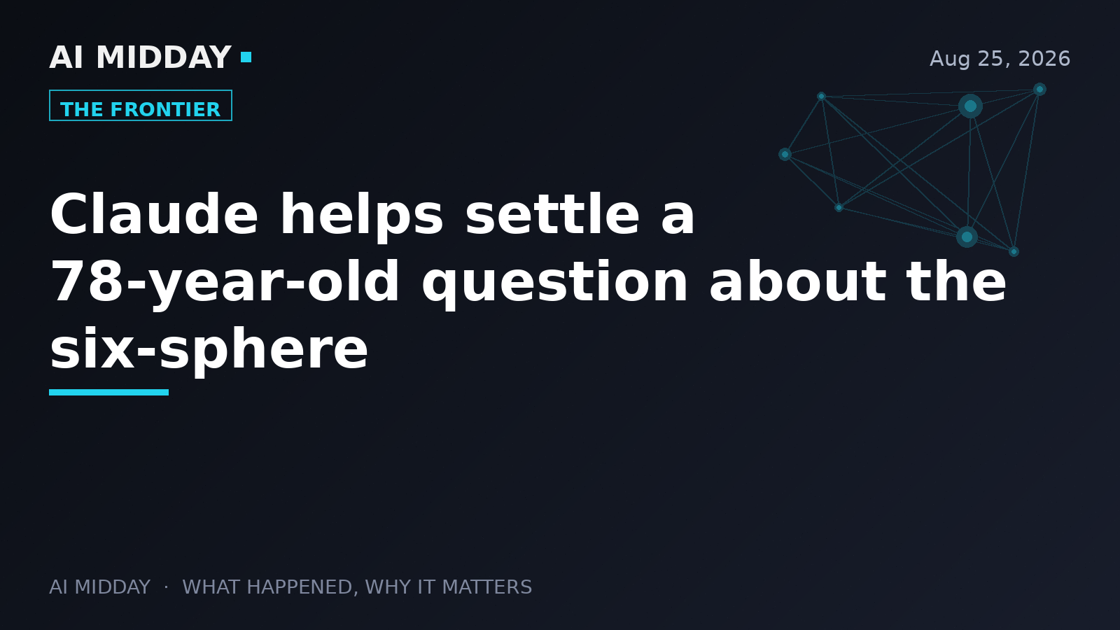 Claude helps settle a 78-year-old question about the six-sphere