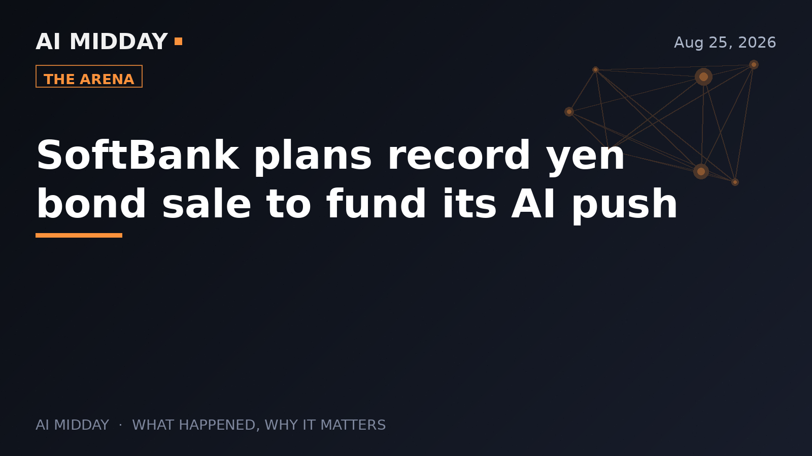 SoftBank plans record yen bond sale to fund its AI push