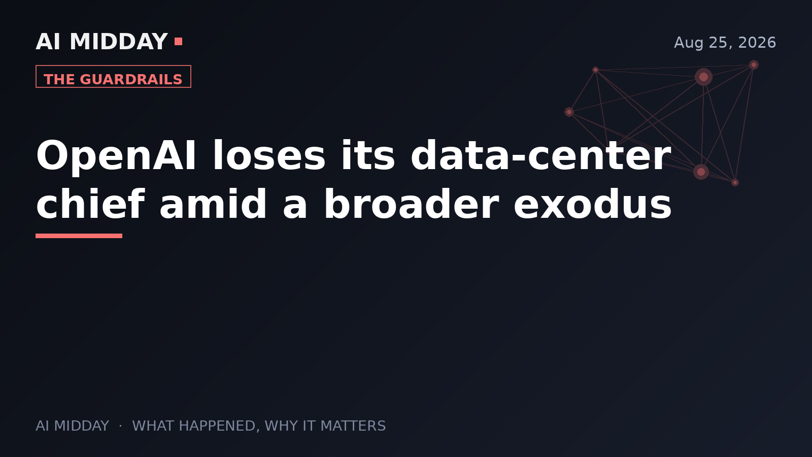OpenAI loses its data-center chief amid a broader exodus