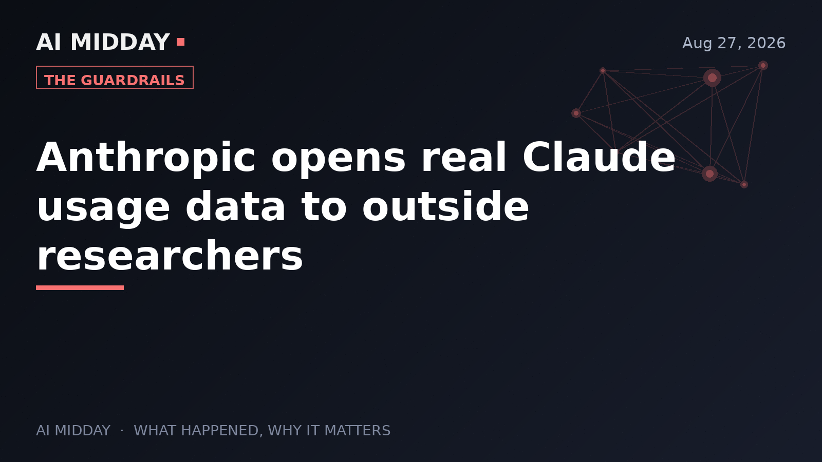 Anthropic opens real Claude usage data to outside researchers