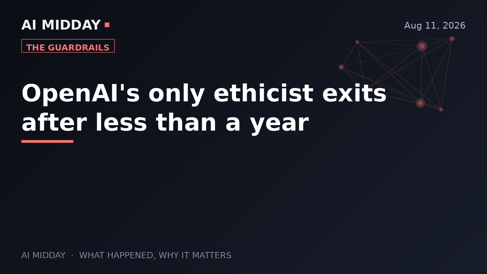 OpenAI's only ethicist exits after less than a year
