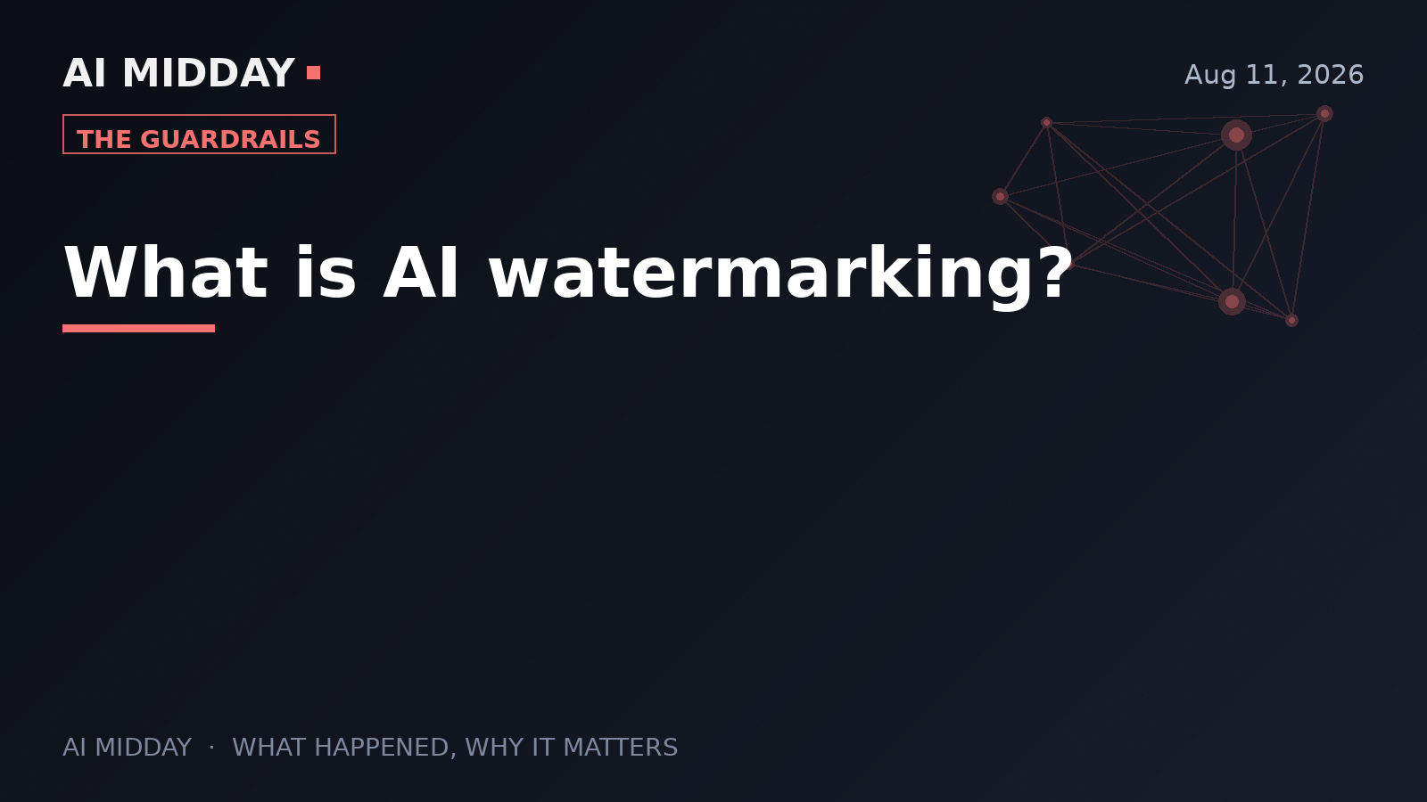 AI 101 — What is AI watermarking?