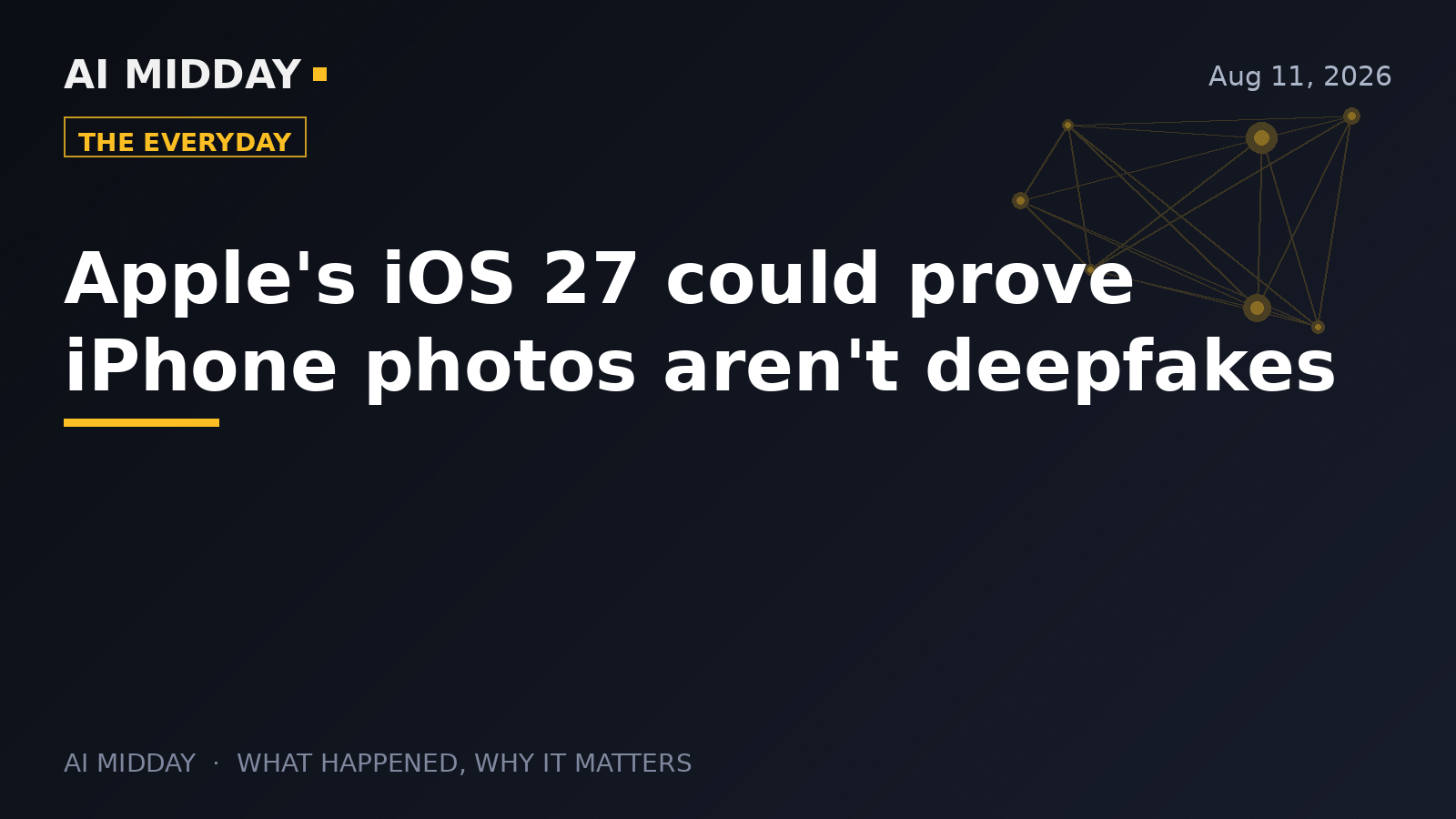 Apple's iOS 27 could prove iPhone photos aren't deepfakes