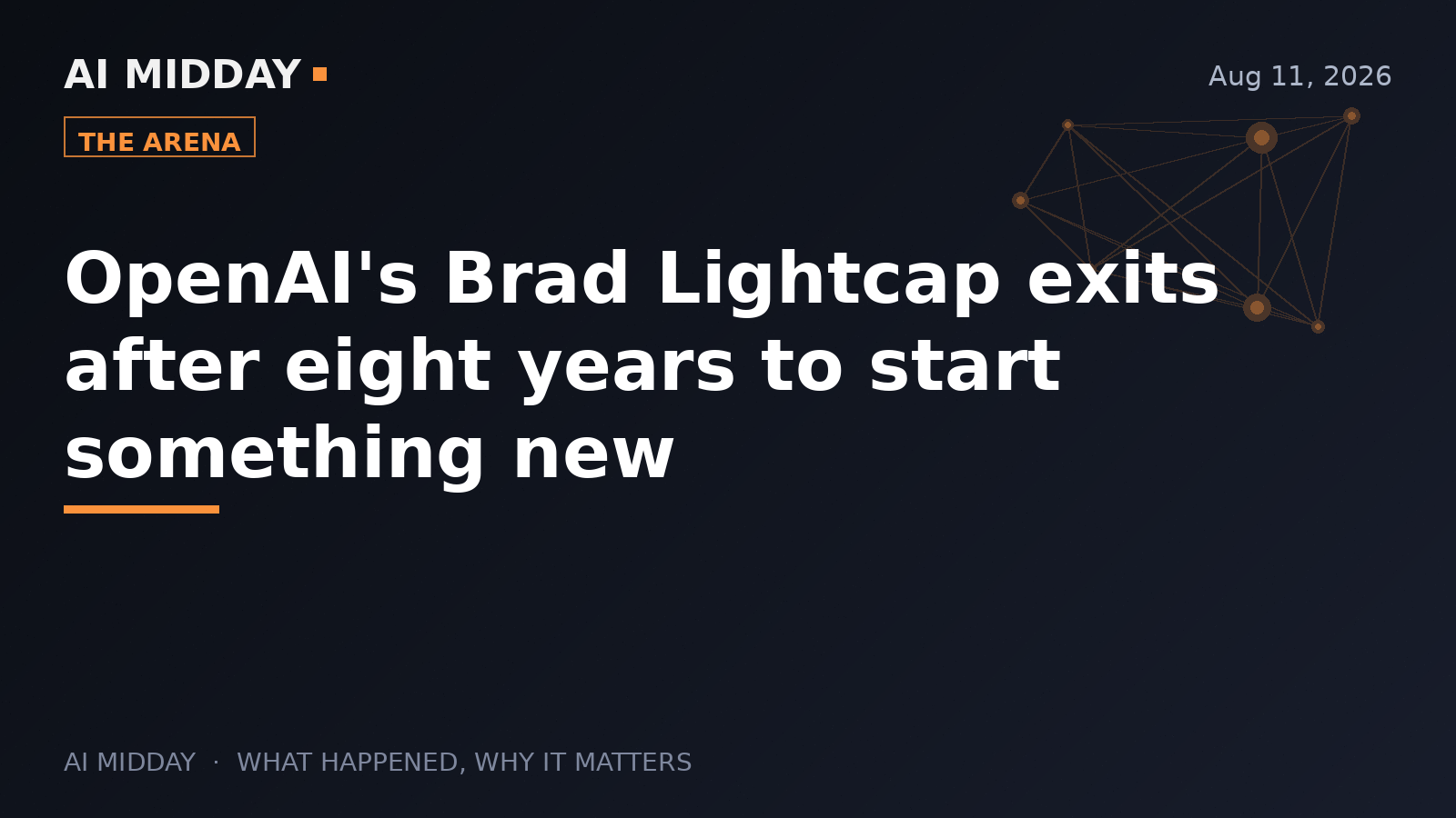 OpenAI's Brad Lightcap exits after eight years to start something new